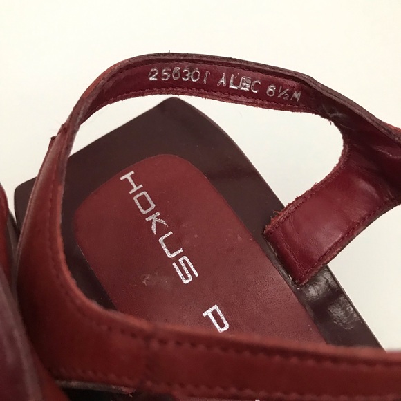 Vintage Leather Wood Sandals - Picture 8 of 9